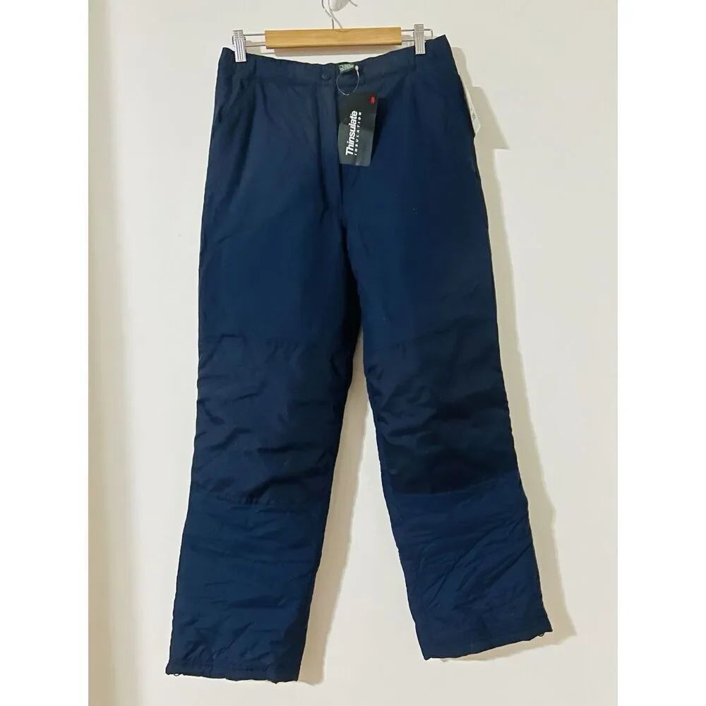 NWT L.L.Bean Kids' Snow Pants Black Size 18 Winter Ski Snowboard Padded 0 ACL3